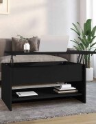 vidaXL Маса за кафе черна 80x50x40 см инженерно дърво