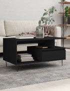 vidaXL Маса за кафе черна 90x49x45 см инженерно дърво