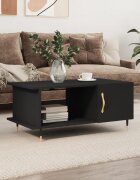 vidaXL Маса за кафе черна 90x50x40 см инженерно дърво
