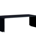 vidaXL Маса за кафе черна 98x45x31 см закалено стъкло