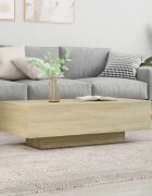 vidaXL Маса за кафе дъб сонома 100x495x31 см инженерно дърво