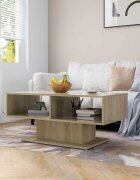 vidaXL Маса за кафе дъб сонома 1035x50x445 см инженерно дърво