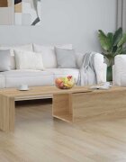 vidaXL Маса за кафе дъб сонома 150x50x35 см инженерно дърво