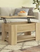 vidaXL Маса за кафе дъб сонома 79x49x41 см инженерно дърво