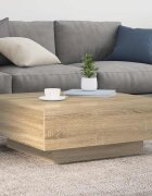 vidaXL Маса за кафе дъб сонома 80x80x31 см инженерно дърво