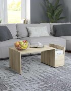 vidaXL Маса за кафе дъб сонома 90x45x35 см инженерно дърво