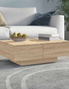 vidaXL Маса за кафе дъб сонома 90x60x31 см инженерно дърво