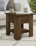 vidaXL Маса за кафе кафяв дъб 40x40x42 см инженерно дърво