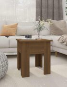 vidaXL Маса за кафе кафяв дъб 40x40x42 см инженерно дърво