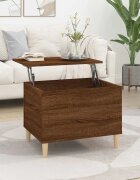 vidaXL Маса за кафе кафяв дъб 60x445x45 см инженерно дърво