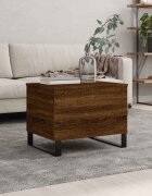 vidaXL Маса за кафе кафяв дъб 60x445x45 см инженерно дърво