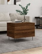 vidaXL Маса за кафе кафяв дъб 60x445x45 см инженерно дърво