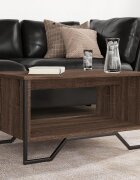 vidaXL Маса за кафе кафяв дъб 75x51x40 см инженерно дърво