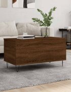 vidaXL Маса за кафе кафяв дъб 90x445x45 см инженерно дърво