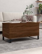 vidaXL Маса за кафе кафяв дъб 90x445x45 см инженерно дърво