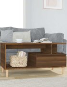 vidaXL Маса за кафе кафяв дъб 90x49x45 см инженерно дърво