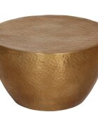 vidaXL Маса за кафе кован алуминий Ø 50x30 см месинг