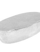 vidaXL Маса за кафе кована сребриста 100x50x28 см алуминий