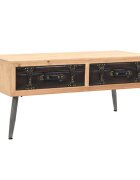 vidaXL Маса за кафе масивна ела 115x55x50 см