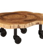 vidaXL Маса за кафе масивно акациево дърво 60x55x25 см
