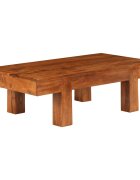 vidaXL Маса за кафе масивно акациево дърво с меден финиш 100x50x30 см