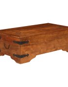 vidaXL Маса за кафе масивно акациево дърво с меден финиш 110x55x35 см