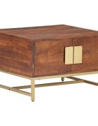 vidaXL Маса за кафе меденокафява 67x67x45 см акациево дърво масив