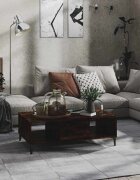 vidaXL Маса за кафе опушен дъб 1035x60x35 см инженерно дърво