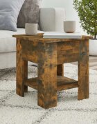 vidaXL Маса за кафе опушен дъб 40x40x42 см инженерно дърво