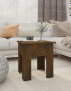 vidaXL Маса за кафе опушен дъб 40x40x42 см инженерно дърво
