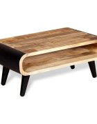 vidaXL Маса за кафе от грубо мангово дърво 90x55x39 cм