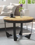 vidaXL Маса за кафе от грубо мангово дърво масив 60x40 cм