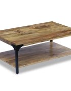 vidaXL Маса за кафе от мангово дърво 100x60x38 cм