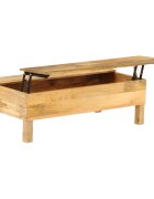 vidaXL Маса за кафе от мангово дърво масив 110x55x35 cм