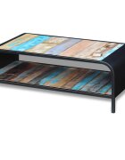 vidaXL Маса за кафе регенерирано дърво масив