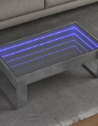 vidaXL Маса за кафе с Infinity LED бетонно сив 90x53x30 см