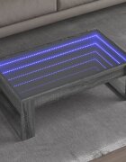vidaXL Маса за кафе с Infinity LED сив сонома 90x53x30 см