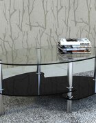 vidaXL Маса за кафе с модерен дизайн черна
