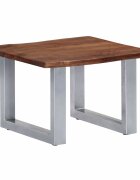 vidaXL Маса за кафе с "живи" ръбове 60x60x40 см акация масив