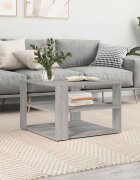 vidaXL Маса за кафе сив сонома 58x58x40 см инженерно дърво