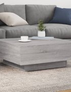 vidaXL Маса за кафе сив сонома 80x80x31 см инженерно дърво
