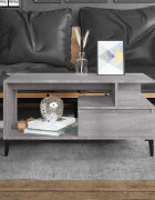 vidaXL Маса за кафе сив сонома 90x49x45 см инженерно дърво