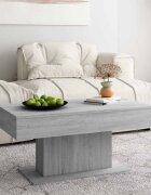 vidaXL Маса за кафе сив сонома 96x50x45 см инженерно дърво
