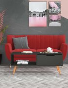 vidaXL Маса за кафе сива 100x495x43 см инженерно дърво