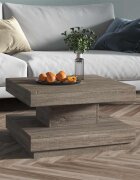 vidaXL Маса за кафе сива 60x60x35 cм МДФ