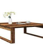 vidaXL Маса за кафе старо дърво 100x100x35 см инженерна дървесина