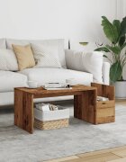 vidaXL Маса за кафе старо дърво 90x45x35 см инженерно дърво