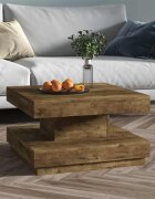 vidaXL Маса за кафе тъмнокафява 60x60x35 см МДФ