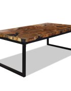 vidaXL Маса за кафе тиково дърво смола 110x60x40 cм