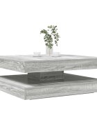 vidaXL Маса за кафе въртяща се на 360 градуса сива Sonoma 90x90x345cm